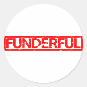 Funderful Stamp Classic Round Sticker