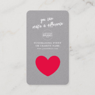 Fundraising Charity Event Grey Logo Photo Card