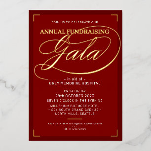 FUNDRAISING GALA BALL elegant event fancy burgundy