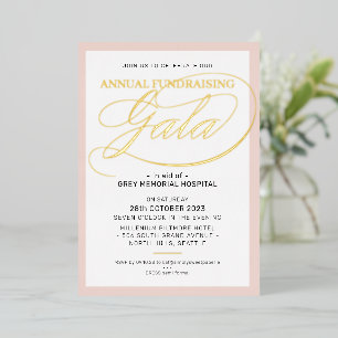 FUNDRAISING GALA elegant event script blush pink