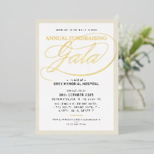 FUNDRAISING GALA elegant event script ivory cream