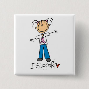 Fundraising I Support 15 Cm Square Badge