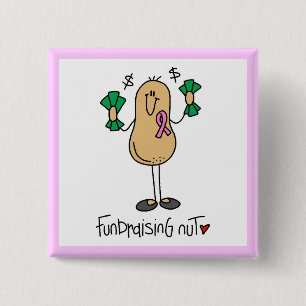 Fundraising Nut T-shirts and Gifts 15 Cm Square Badge