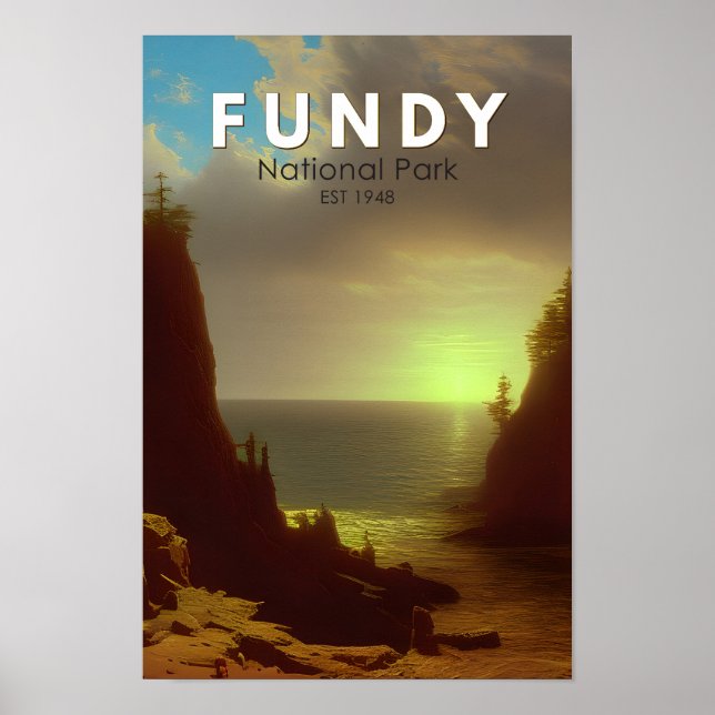 Fundy National Park Canada Vintage Art Poster (Front)