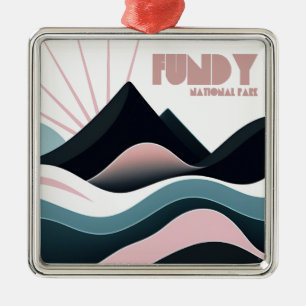Fundy National Park Coloured Hills Metal Ornament