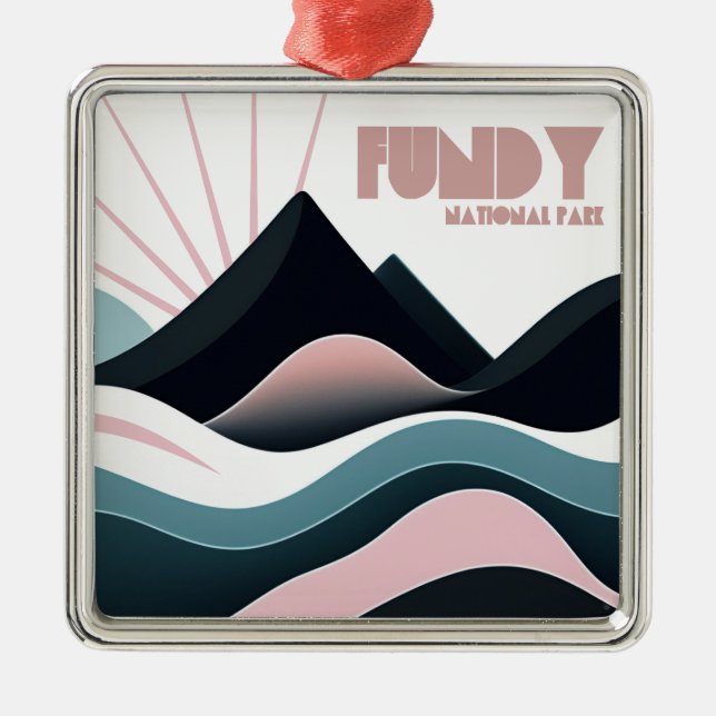 Fundy National Park Coloured Hills Metal Ornament (Front)
