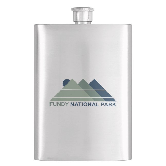 Fundy National Park Mountain Sun Hip Flask (Front)