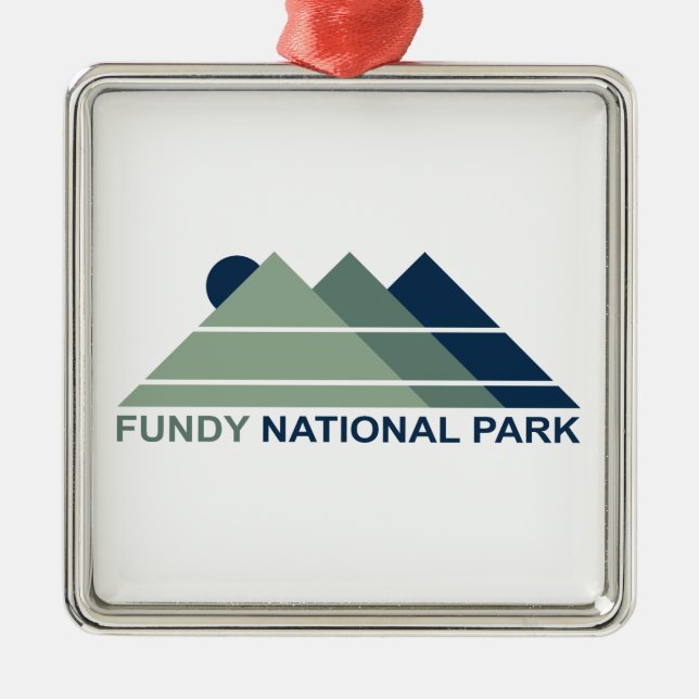 Fundy National Park Mountain Sun Metal Ornament (Front)