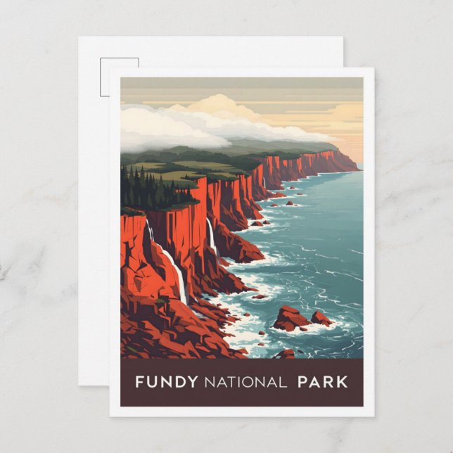 Fundy National Park New Brunswick Canada Travel Postcard (Front/Back)