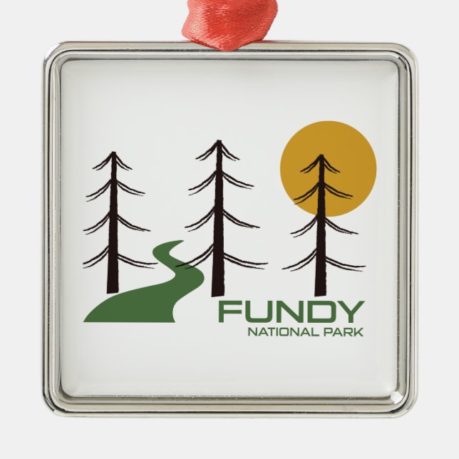 Fundy National Park Trail Metal Ornament (Front)