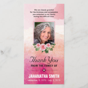 Funera Thank You Photo Card