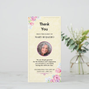 Funera Thank You Sympathy Photo Card