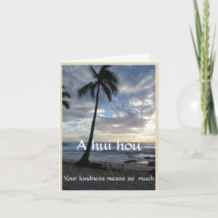 Funeral  A Hui Hou thank you from family Card