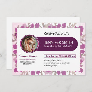 Funeral Announcement Card