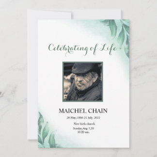 Funeral  Announcement Card