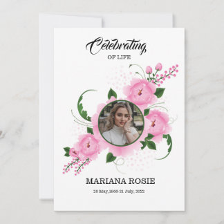 Funeral Announcement Card Template