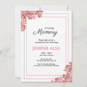Funeral Announcement & Invitation Card