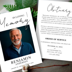 Funeral Announcement Photo In Loving Mamory