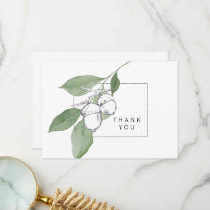Funeral Bereavement Fall AcornsThank You Thank You Card