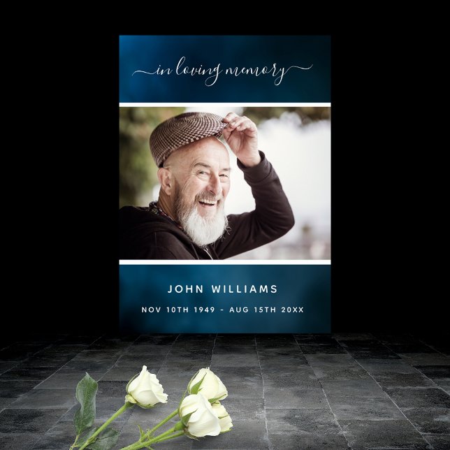 Funeral blue sky photo memorial welcome poster (Creator Uploaded)