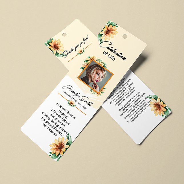 Funeral Bookmark Template (Creator Uploaded)