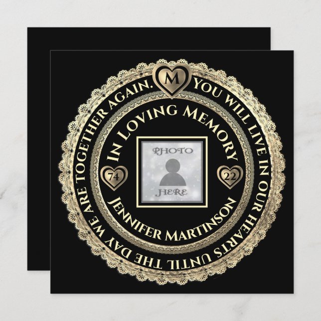 Funeral / Celebration of Life Notice Invitation (Front/Back)