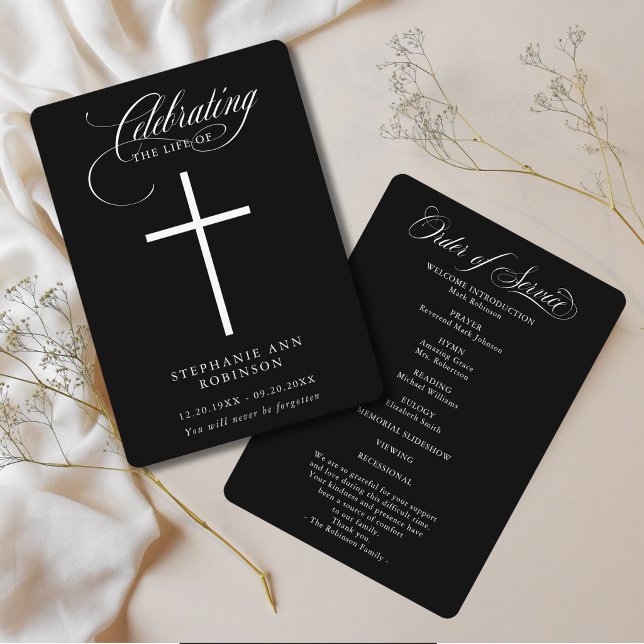 Funeral Celebration of Life Order of Service Program (Creator Uploaded)