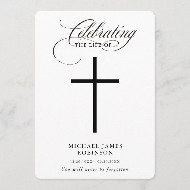Funeral Celebration of Life Order of Service Program (Front)