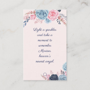Funeral Celebration of life Sparkler Farewell Business Card