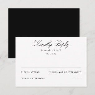Funeral Ceremony Attendance RSVP Cards