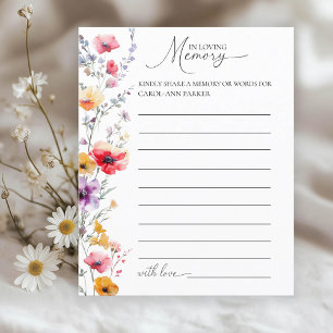 Funeral Colourful Wildflower "Share a memory"