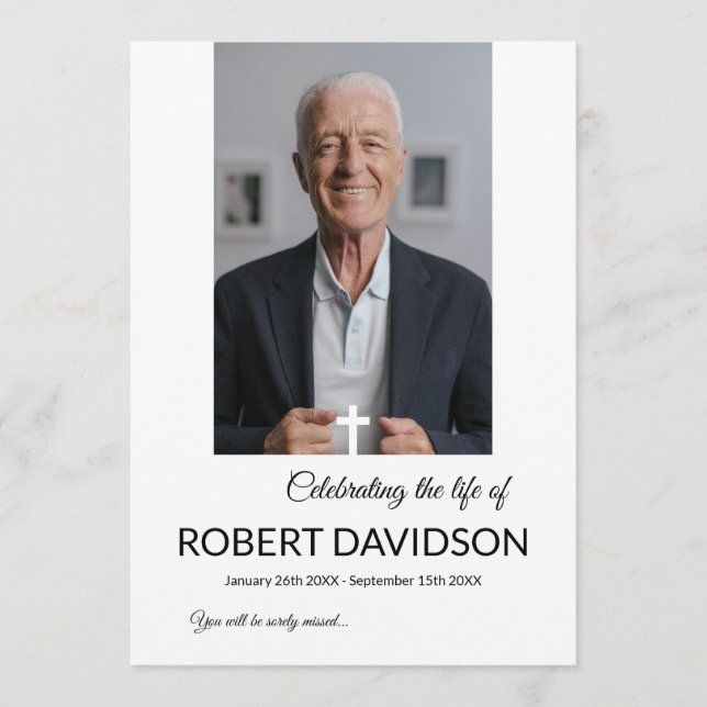 Funeral Custom Memorial Photo Table Program (Front)