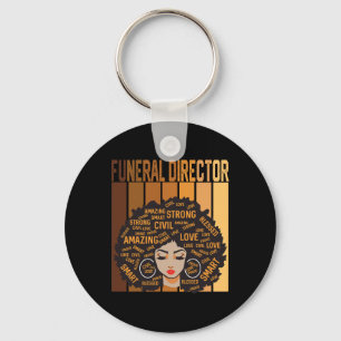 Funeral Director African American Women Black Hist Key Ring