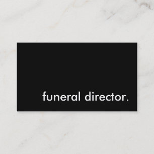funeral director. business card