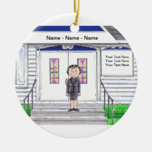 Funeral Director - Female Ceramic Ornament