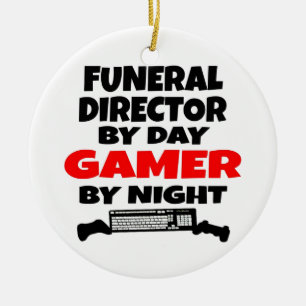 Funeral Director Gamer Ceramic Ornament