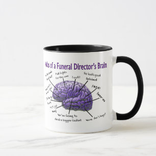 Funeral Director/Mortician Funny Brain Design Mug