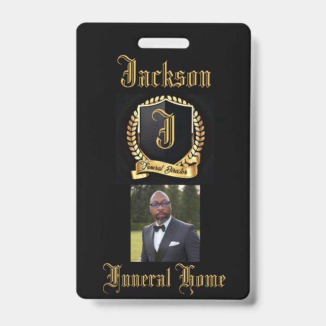 Funeral Director Name Tag Badge ID Badge (Front)