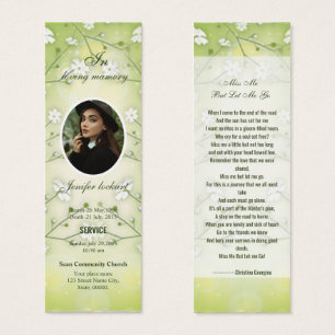 Funeral Floral Bookmark Template