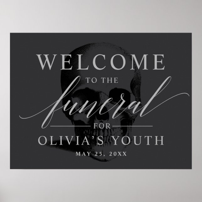 Funeral for my Youth Party Welcome Sign (Front)