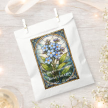 Funeral Forget me Not Stained Glass Memorial Seed