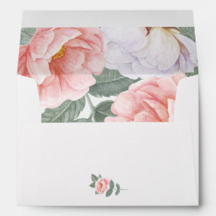 Funeral From the Family of Watercolor Pink Floral Envelope