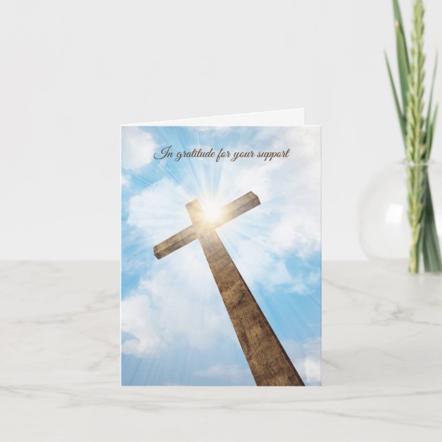 Funeral, Gratitude from Family Thank You Card (Front)