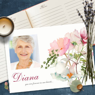 Funeral Guest Book   Soft Florals