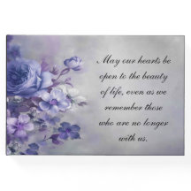 Funeral Guestbook Memorial Floral Sentiment