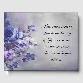 Funeral Guestbook Memorial Floral Sentiment