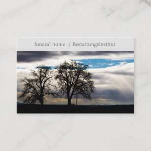 funeral home/Beerdigungsinstitut Kontur Baum Kreuz Business Card