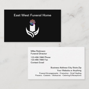 Funeral Home Cremation Services New Business Card