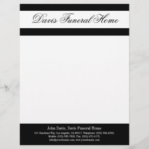 Funeral Home Letterhead Mortuary Crematory