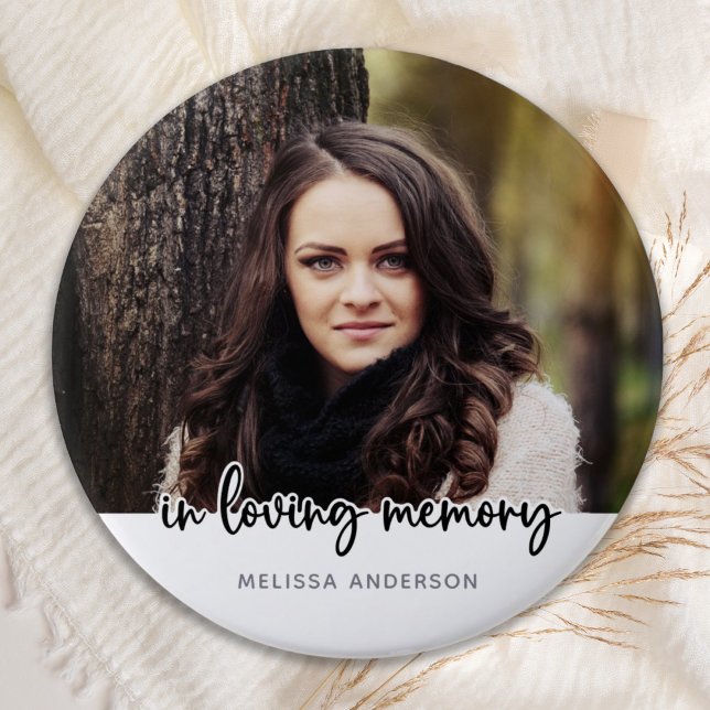 Funeral In Loving Memory Keepsake Memorial Photo 6 Cm Round Badge (Creator Uploaded)